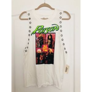 White graphic “Poison” tank